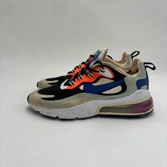 Nike Women’s 8 Air Max 270 React Fossil Lace Up Sneakers - Picture 1 of 8